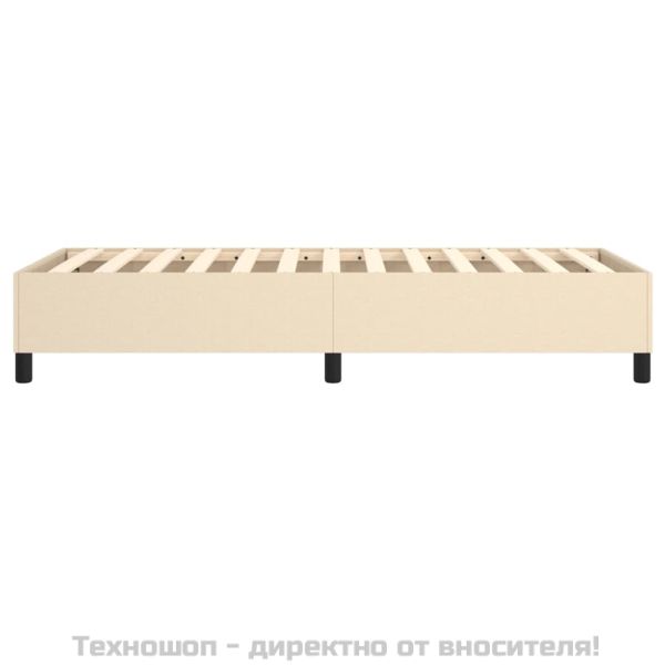 Рамка за легло с пружини, кремави, 90x200 см, плат