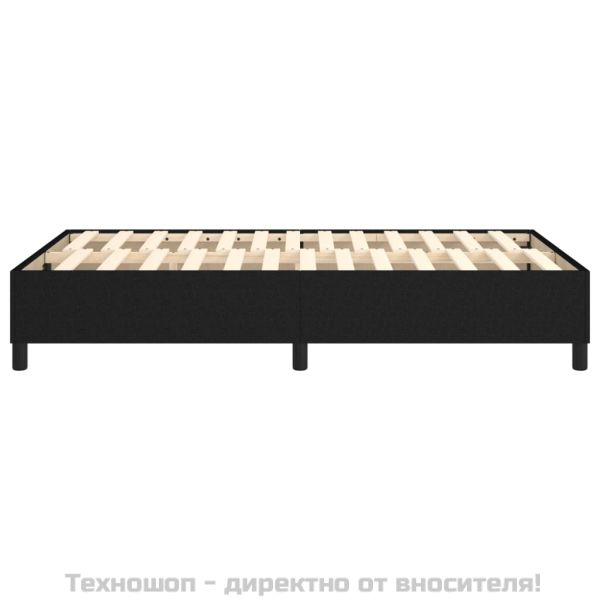 Рамка за легло с пружини, черна, 120x200 см, плат