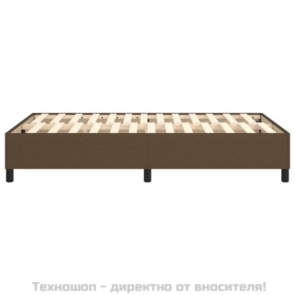 Рамка за легло с пружини, тъмнокафява, 120x200 см, плат