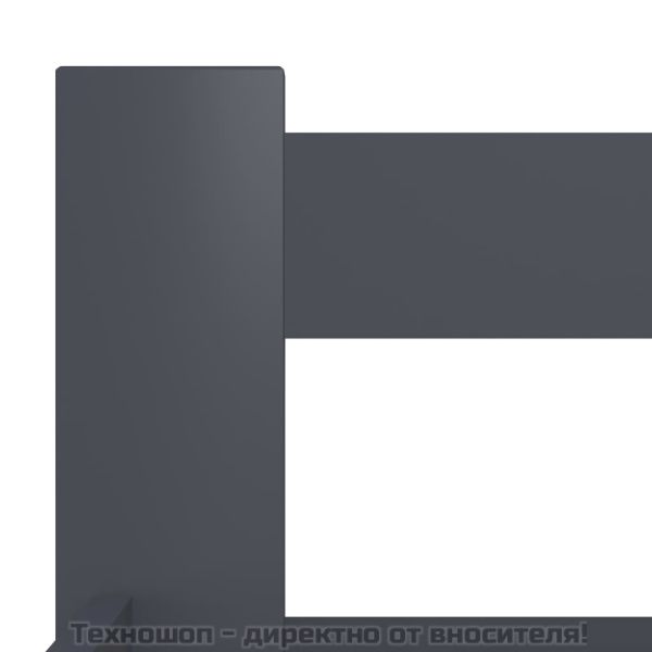 Рамка за легло, тъмносива, бор масив, 120x200 см