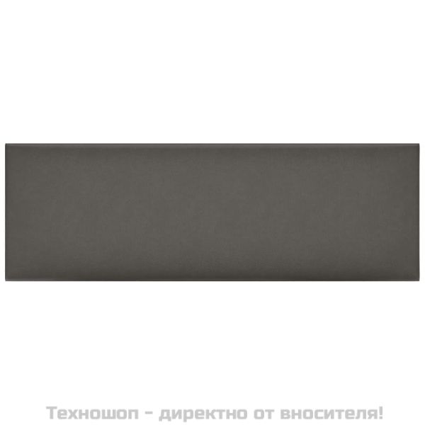 Стенни панели, 12 бр, сиви, 90x30 см, изкуствена кожа, 3,24 м²