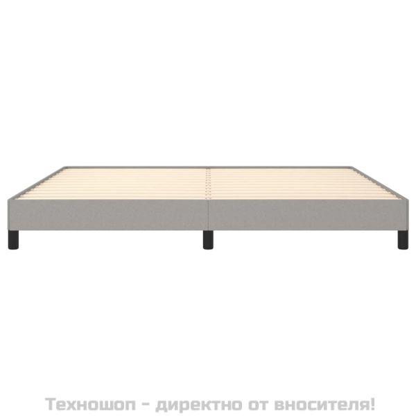 Рамка за легло без матрак, светлосива, 200x200 см, плат