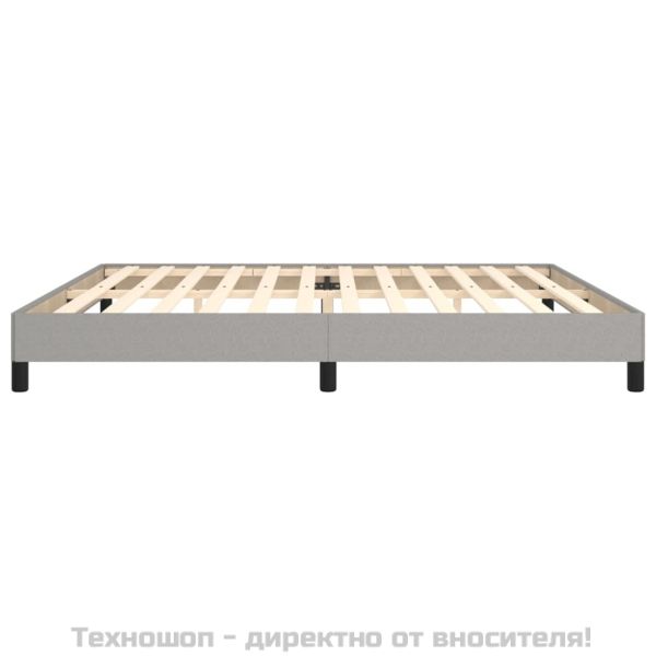Рамка за легло без матрак, светлосива, 200x200 см, плат