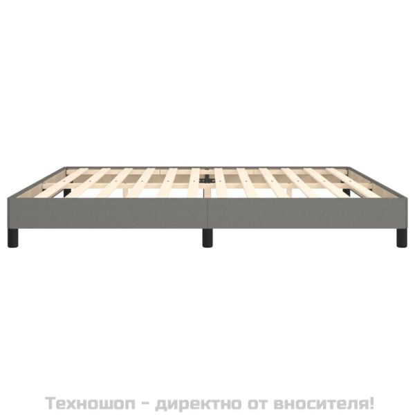 Рамка за легло без матрак, тъмносива, 200x200 см, плат