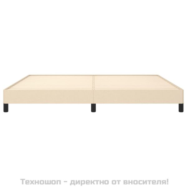 Рамка за легло без матрак, кремава, 200x200 см, плат