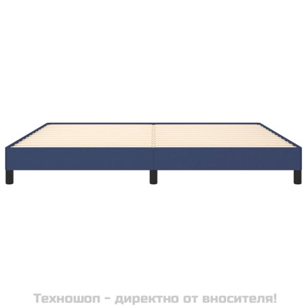 Рамка за легло без матрак, синя, 200x200 см, плат