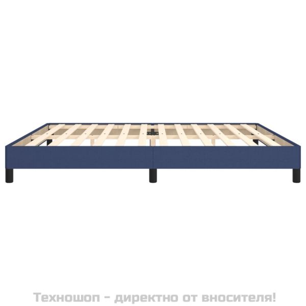 Рамка за легло без матрак, синя, 200x200 см, плат