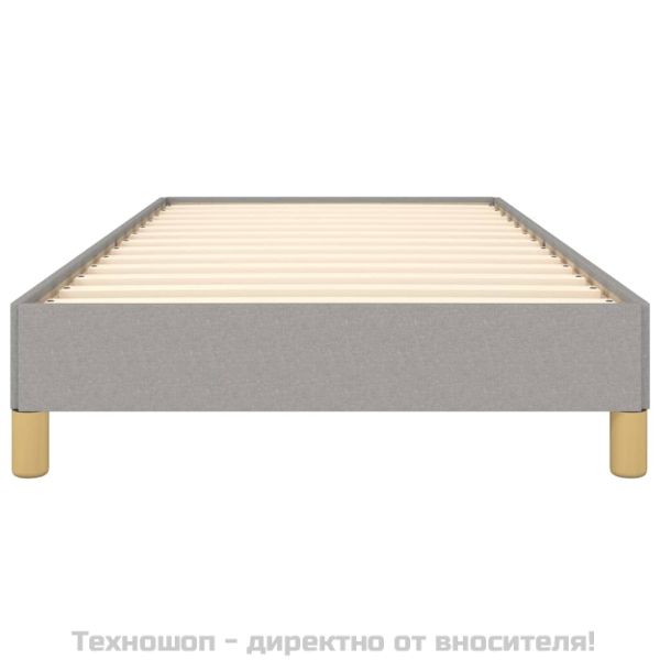 Рамка за легло без матрак, светлосива, 90x200 см, плат