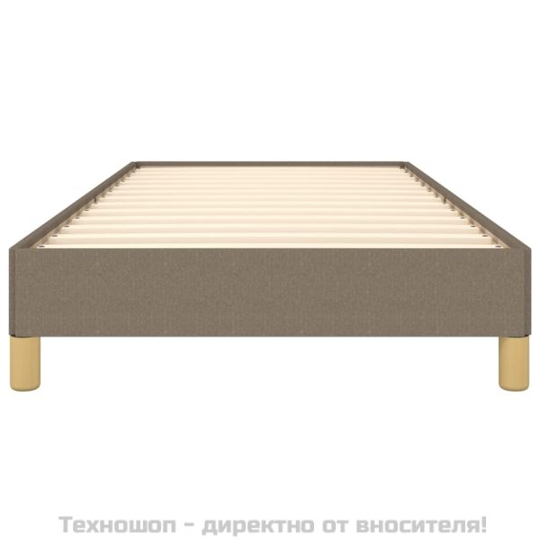 Рамка за легло без матрак, таупе, 90x200 см, плат