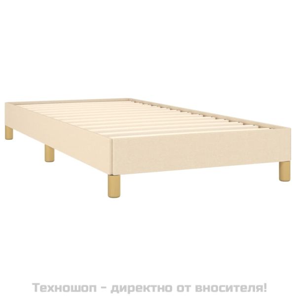 Рамка за легло без матрак, кремави, 90x200 см, плат