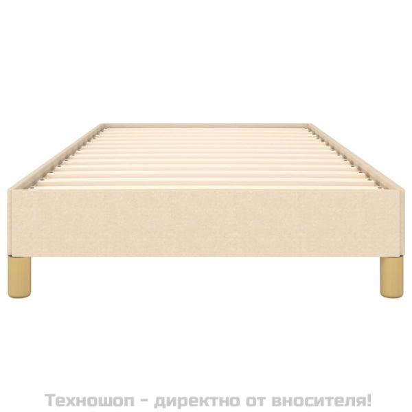 Рамка за легло без матрак, кремави, 90x200 см, плат