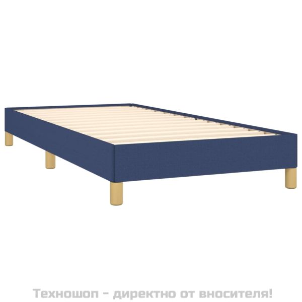 Рамка за легло без матрак, Синьо, 90x200 см, плат