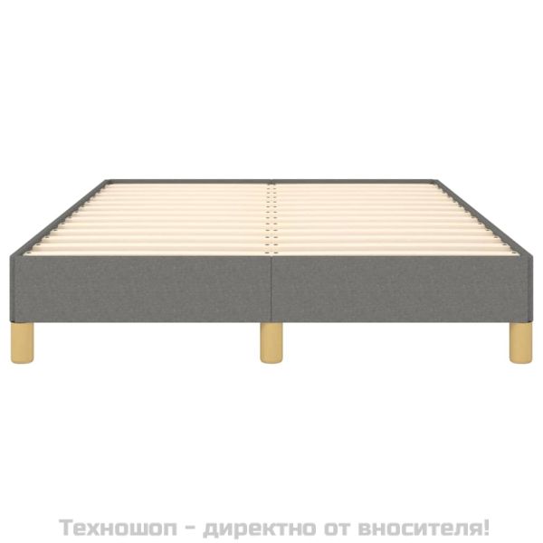 Рамка за легло без матрак, тъмносива, 120x200 см, плат