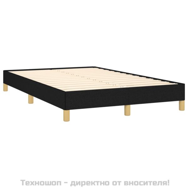 Рамка за легло без матрак, черна, 120x200 см, плат