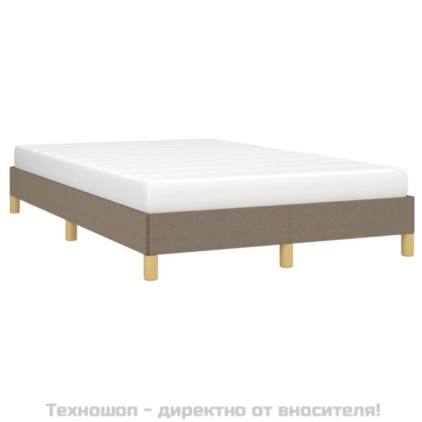 Рамка за легло без матрак, таупе, 120x200 см, плат
