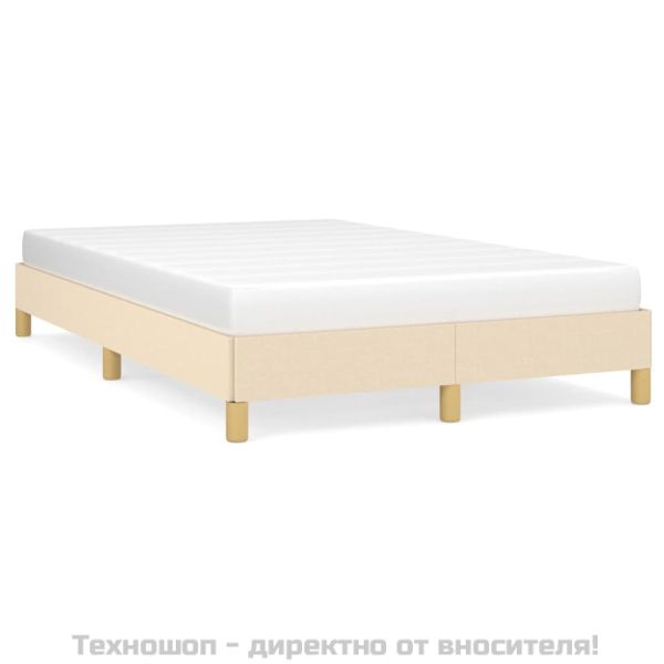 Рамка за легло без матрак, кремава, 120x200 см, плат