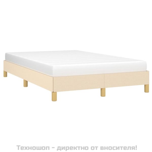 Рамка за легло без матрак, кремава, 120x200 см, плат