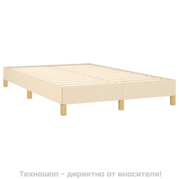 Рамка за легло без матрак, кремава, 120x200 см, плат
