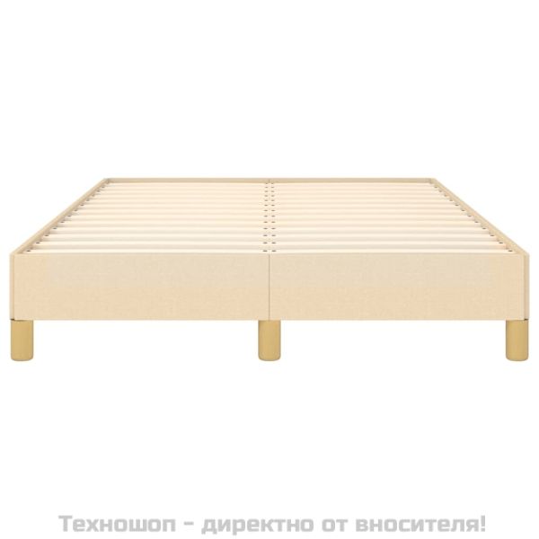 Рамка за легло без матрак, кремава, 120x200 см, плат
