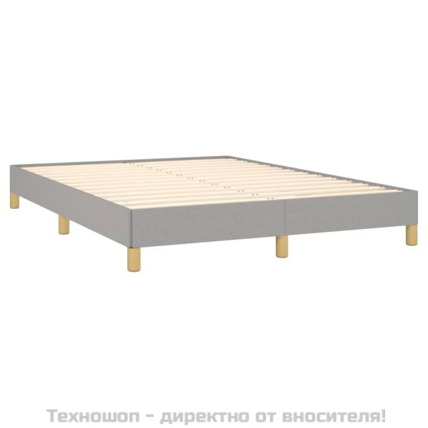 Рамка за легло без матрак, светлосив, 140x190 см, плат