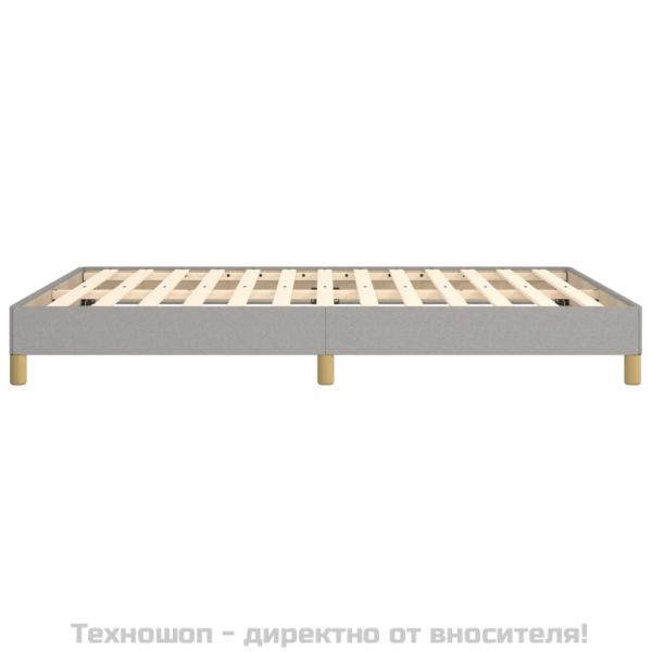 Рамка за легло без матрак, светлосив, 140x190 см, плат