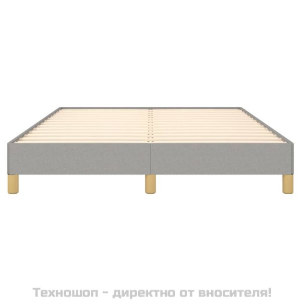 Рамка за легло без матрак, светлосива, 140x200 см, плат