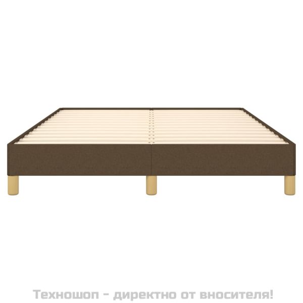 Рамка за легло без матрак, тъмнокафява, 140x200 см, плат