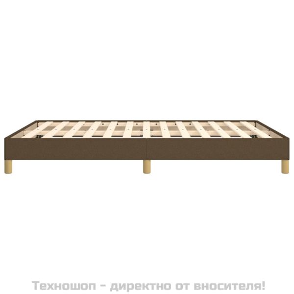 Рамка за легло без матрак, тъмнокафява, 140x200 см, плат
