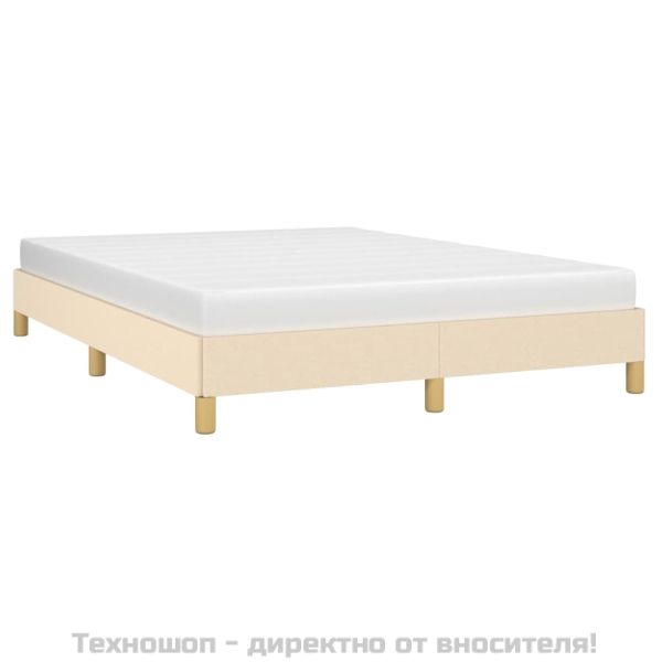 Рамка за легло без матрак, кремава, 140x200 см, плат