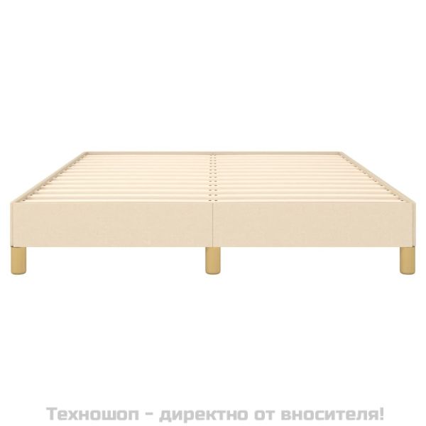 Рамка за легло без матрак, кремава, 140x200 см, плат
