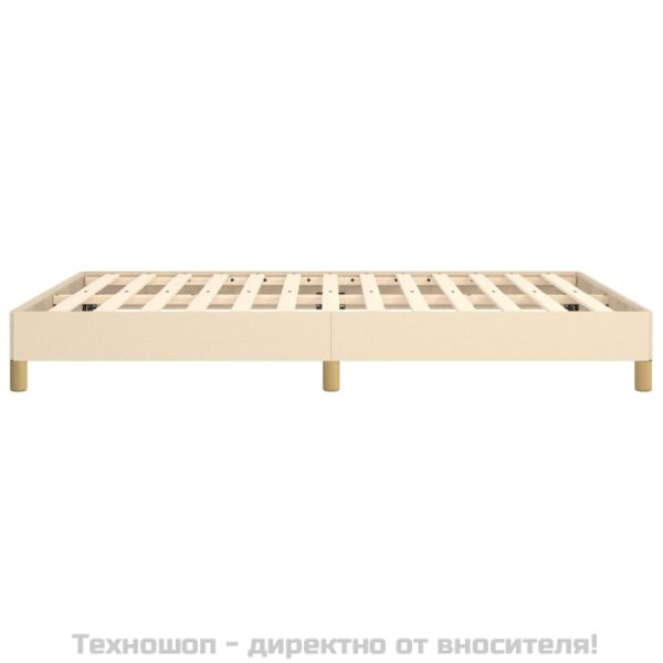 Рамка за легло без матрак, кремава, 140x200 см, плат