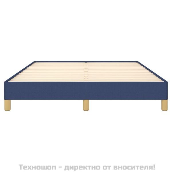 Рамка за легло без матрак, синя, 140x200 см, плат