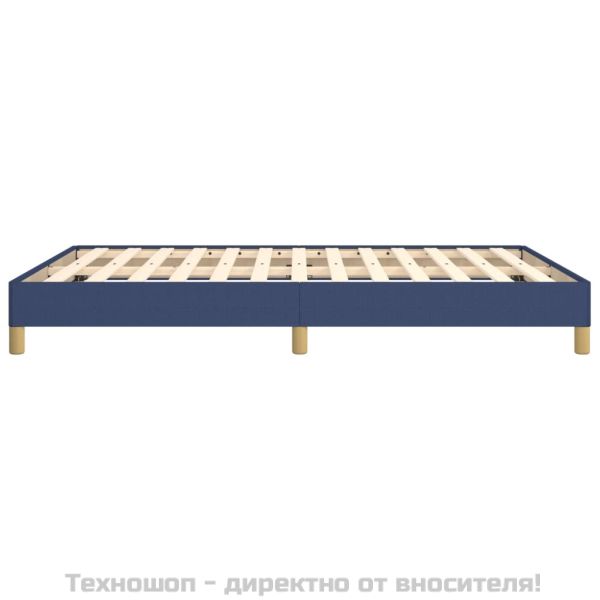 Рамка за легло без матрак, синя, 140x200 см, плат