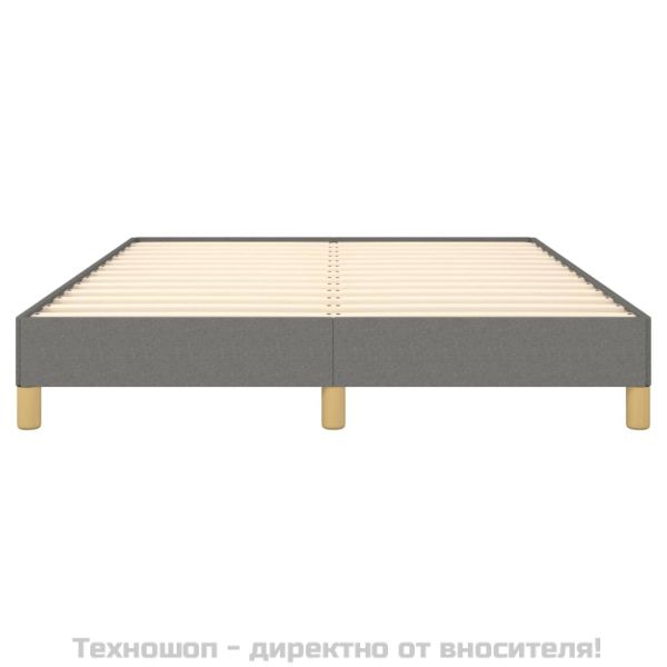 Рамка за легло без матрак, тъмносива, 160x200 см, плат