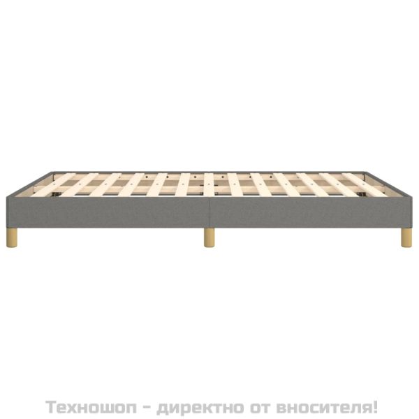Рамка за легло без матрак, тъмносива, 160x200 см, плат