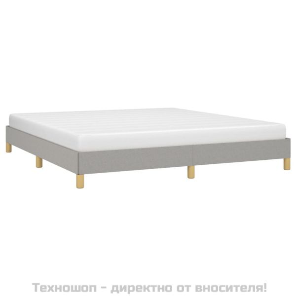Рамка за легло без матрак, светлосива, 180x200 см, плат