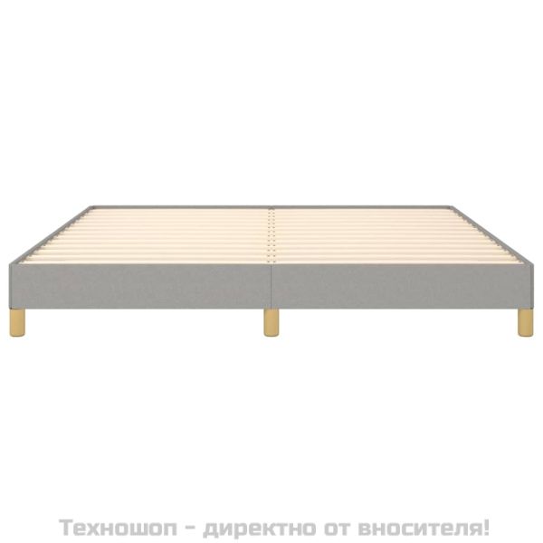 Рамка за легло без матрак, светлосива, 180x200 см, плат