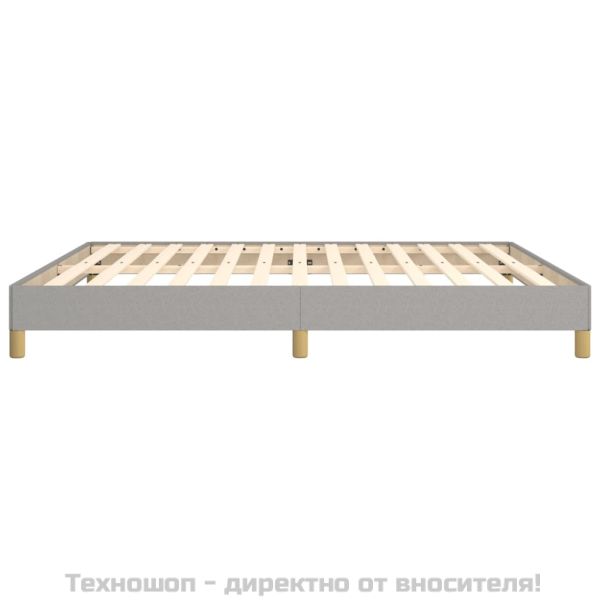 Рамка за легло без матрак, светлосива, 180x200 см, плат