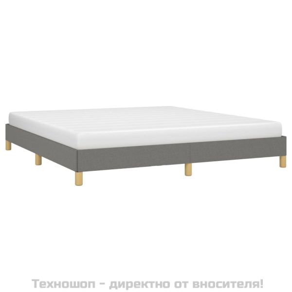 Рамка за легло без матрак, тъмносива, 180x200 см, плат
