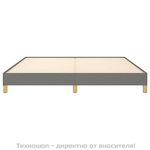 Рамка за легло без матрак, тъмносива, 180x200 см, плат
