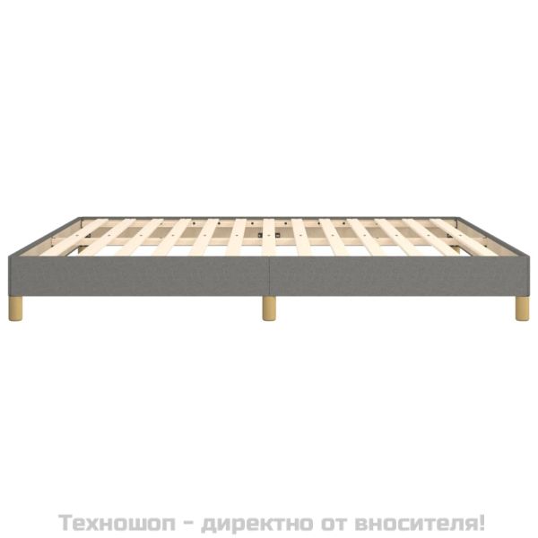 Рамка за легло без матрак, тъмносива, 180x200 см, плат