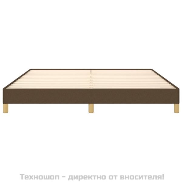 Рамка за легло без матрак, тъмнокафява, 180x200 см, плат