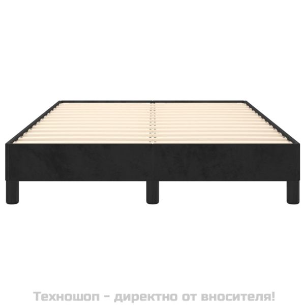 Рамка за легло без матрак, черна, 120x200 см, кадифе