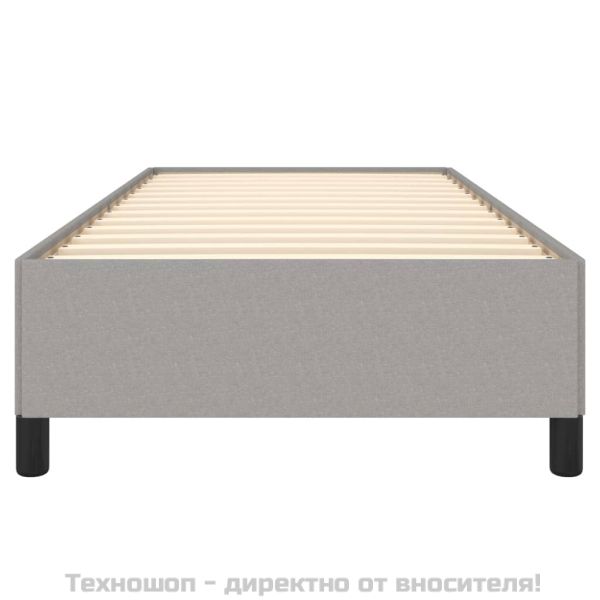 Рамка за легло без матрак, светлосива, 80x200 см, плат