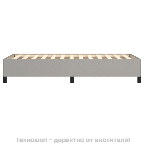 Рамка за легло без матрак, светлосива, 90x200 см, плат