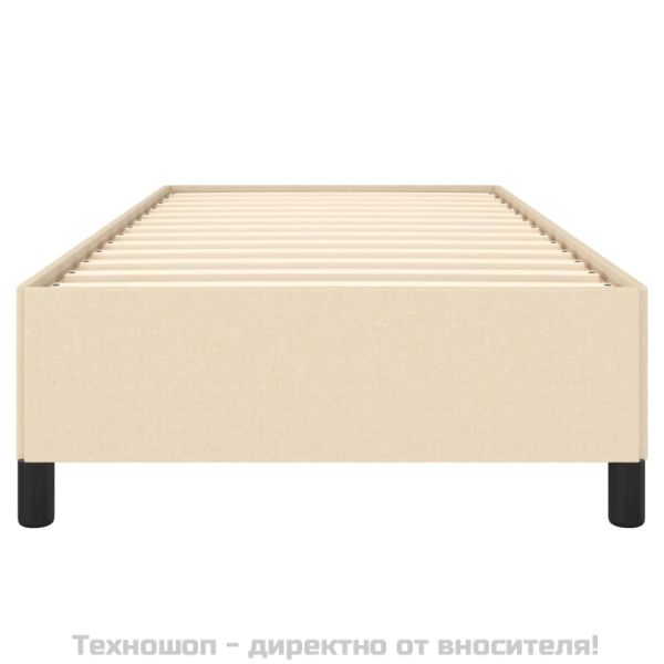 Рамка за легло без матрак, кремави, 90x200 см, плат