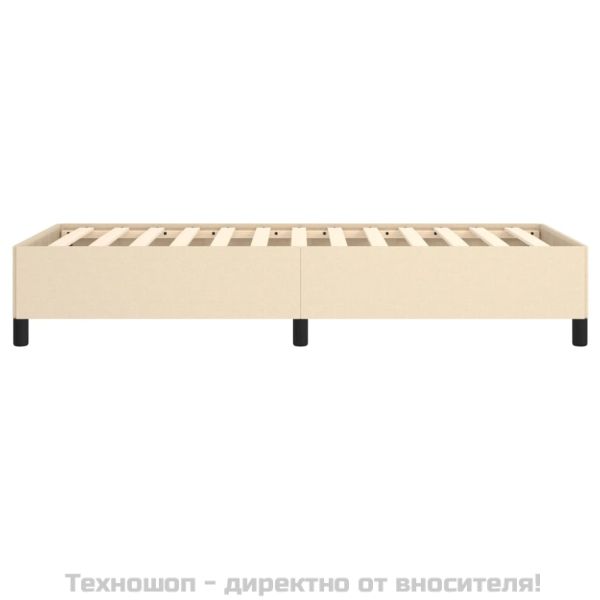 Рамка за легло без матрак, кремави, 90x200 см, плат