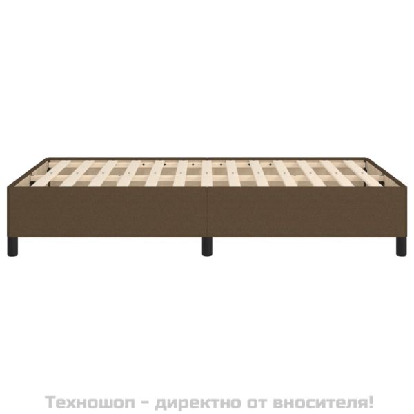 Рамка за легло без матрак, тъмнокафява, 120x200 см, плат