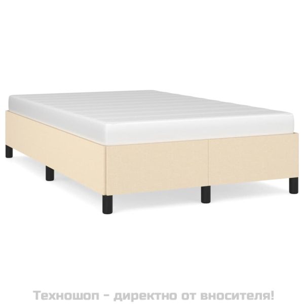 Рамка за легло без матрак, кремава, 120x200 см, плат