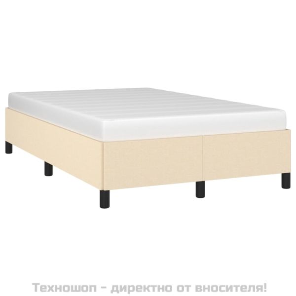 Рамка за легло без матрак, кремава, 120x200 см, плат